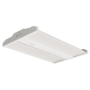 Image of ECO-LHB Linear High Bay with selectable lumen output and color temperatures, designed for industrial and large commercial lighting.