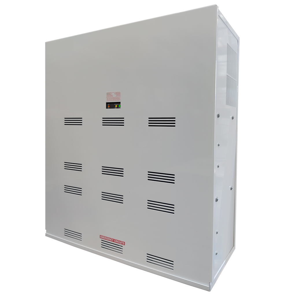 High-wattage emergency power inverter with true sine wave output, designed for reliable backup in critical applications