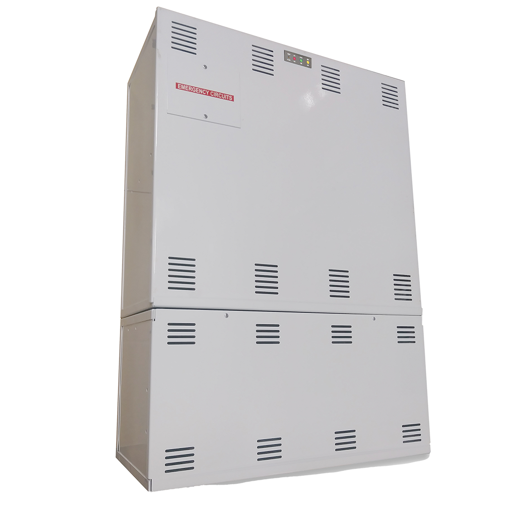 Emergency power inverter with true sine wave output, available in 375W and 600W models, suitable for critical backup applications