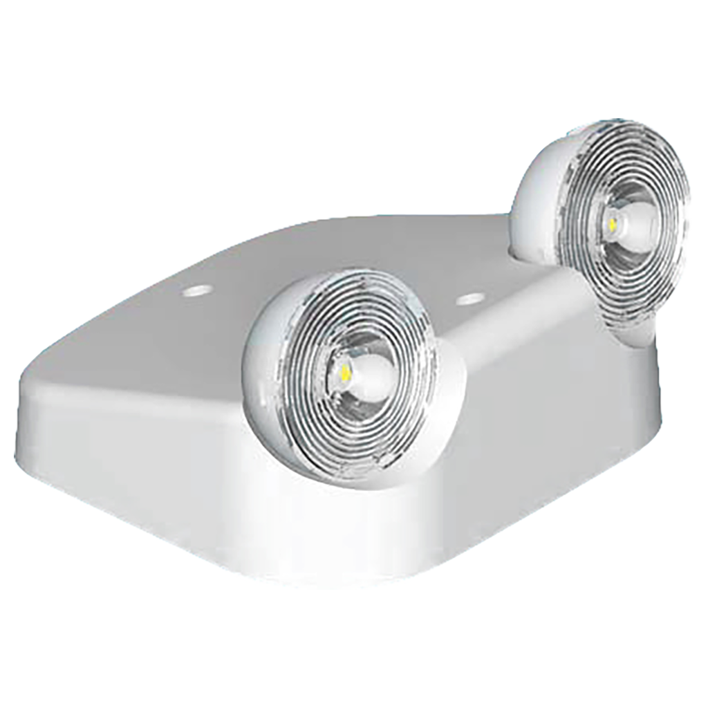 Compact LED indoor remote head with adjustable 0.5W lamp heads and flame-retardant thermoplastic housing